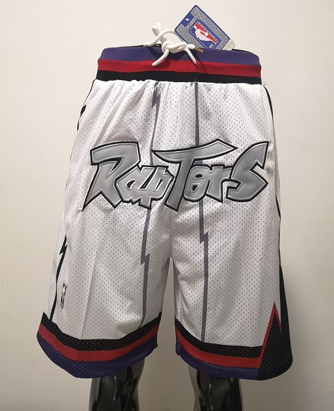 2020 Men NBA Toronto Raptors  white shorts->toronto raptors->NBA Jersey